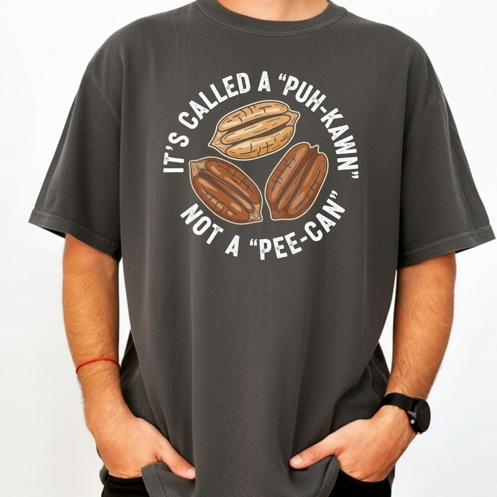 Sarcastic Pecan Pun T-Shirt - Puh-Kawn Not Pee-Can Funny product image 18
