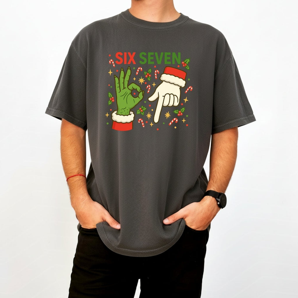 6 7 Meme Christmas Tee – Funny Santa Holiday Graphic Shirt product image 18