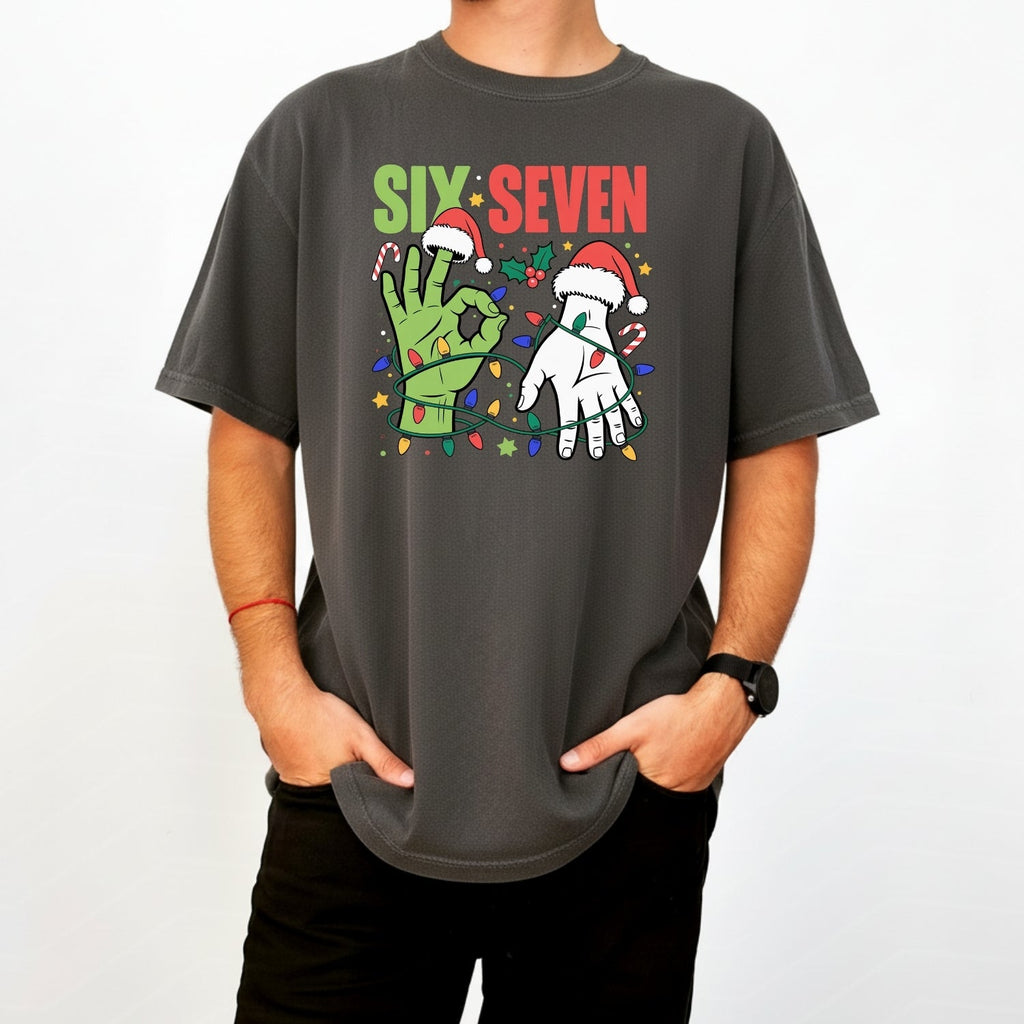 6 7 Christmas Shirt – Funny Santa Meme Holiday Tee product image 17