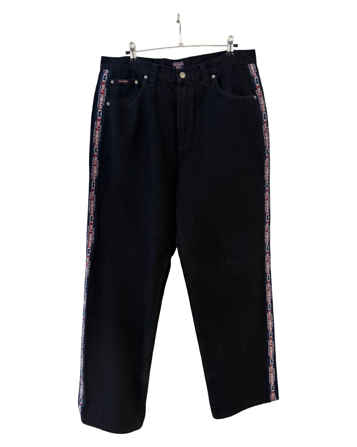 Vintage 90s Wu Tang Clan Black Wu Wear Striped Jeans