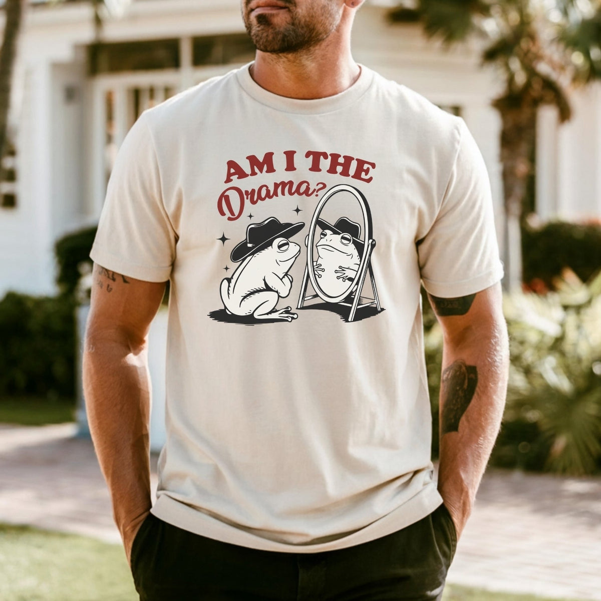 Am I the Drama Shirt – Funny Cowboy Frog Tee – Snarky Humor product image 15
