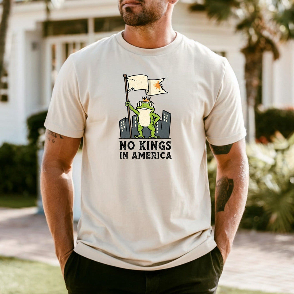 No Kings in America Frog T-Shirt – Rebellious Cartoon product image 46
