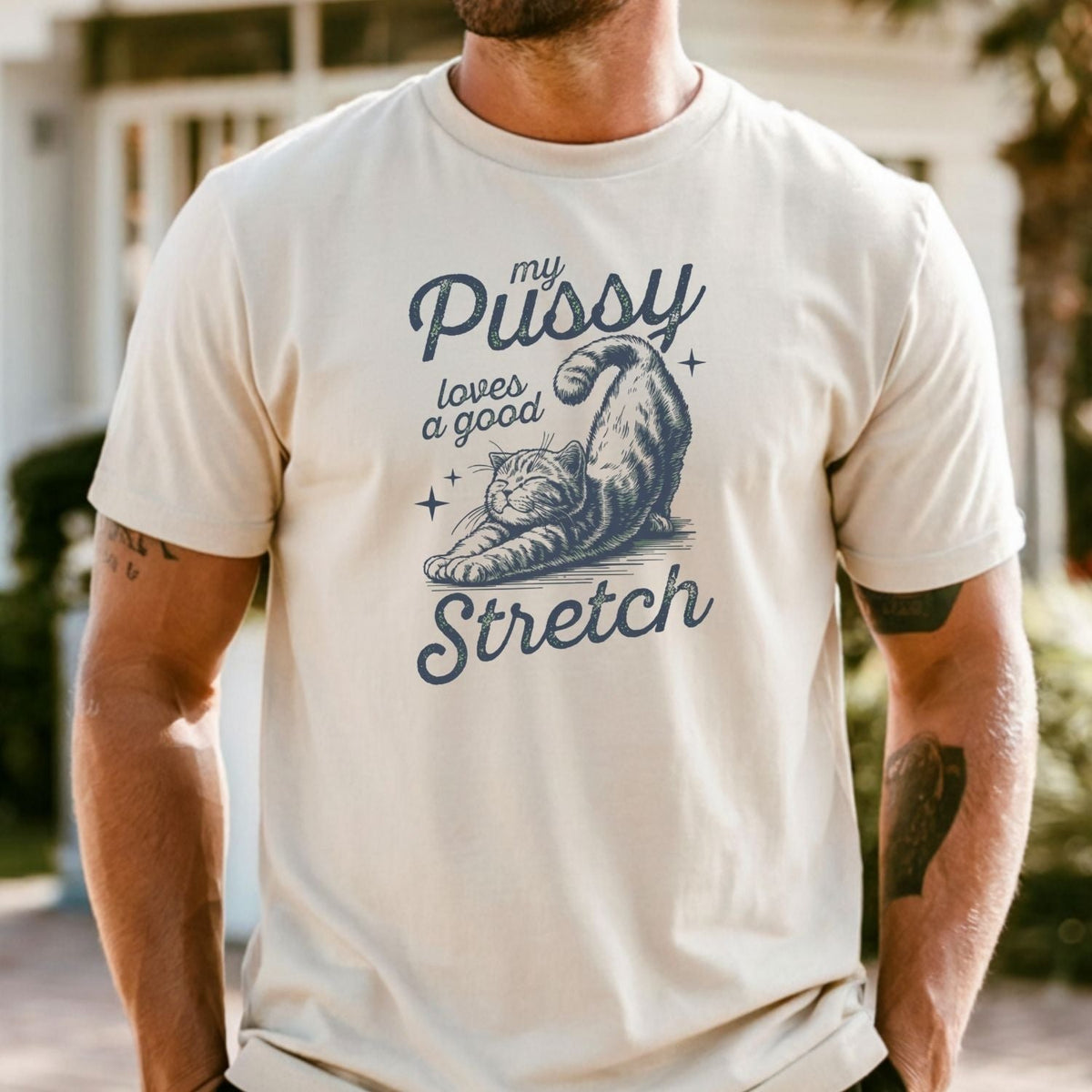 Cheeky Cat Shirt – Funny Stretching Tee, Retro Humor Gift product image 24