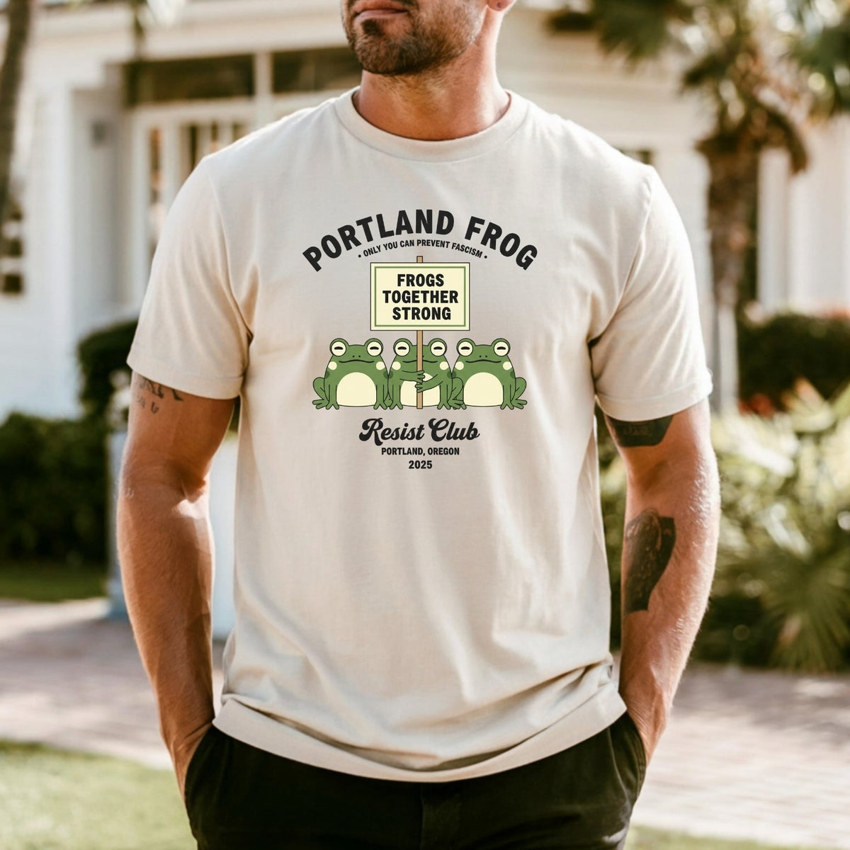 Funny Portland Frog Strong Together Tee – Rebellious Meme product image 15