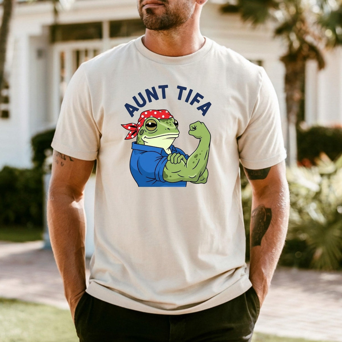 Aunt Tifa Resist Frog T-Shirt – Humorous Graphic Tee for product image 21