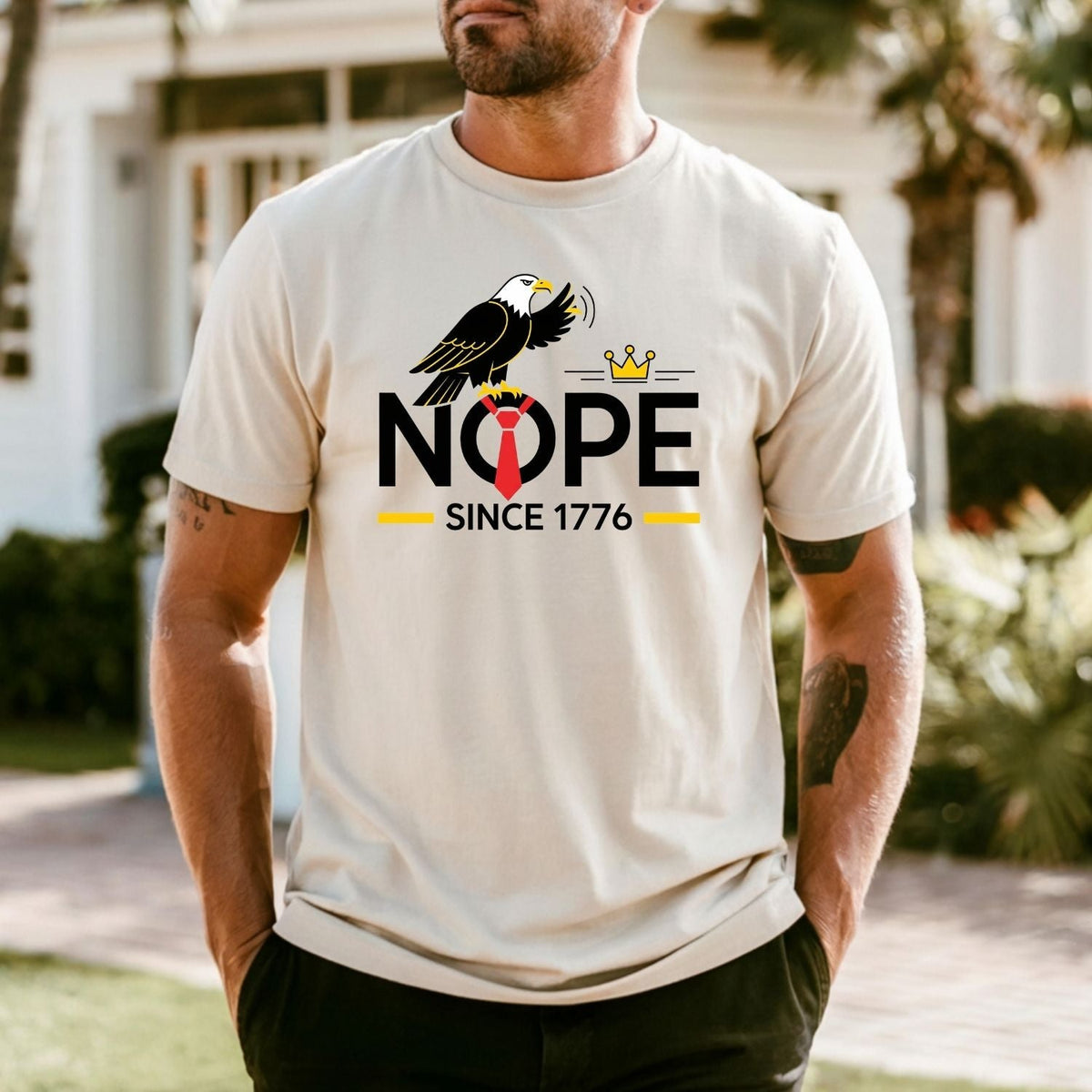 Bald Eagle NOPE Since 1776 T-Shirt – No Kings in America product image 17