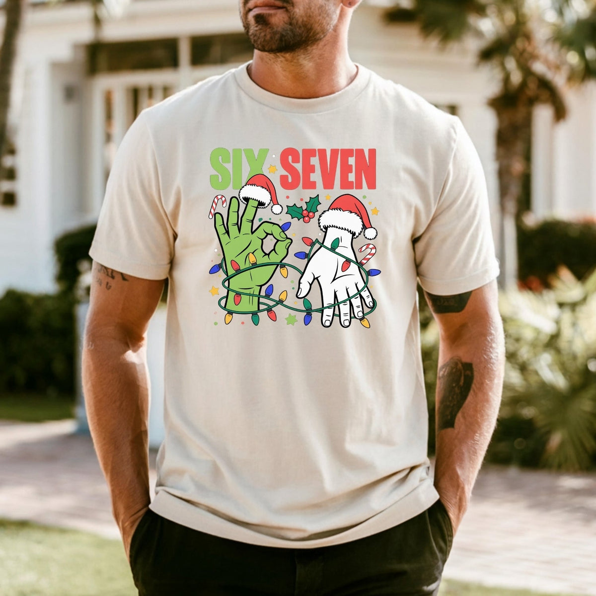 6 7 Christmas Shirt – Funny Santa Meme Holiday Tee product image 18