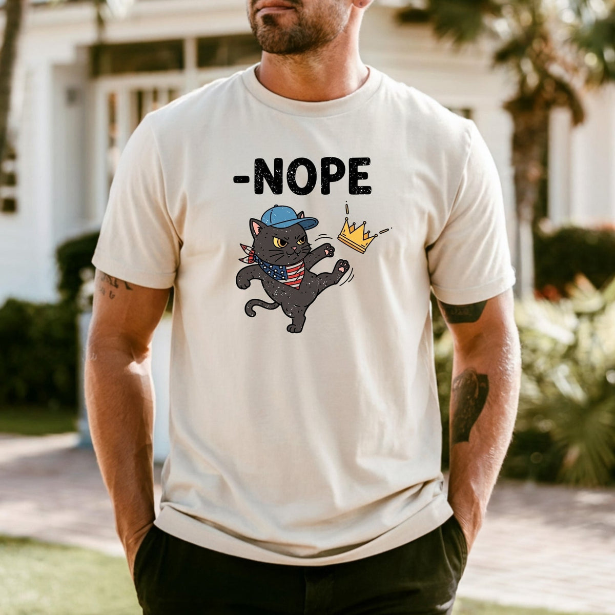No Kings in America Tee – Black Cat Parody Shirt – Liberty product image 21