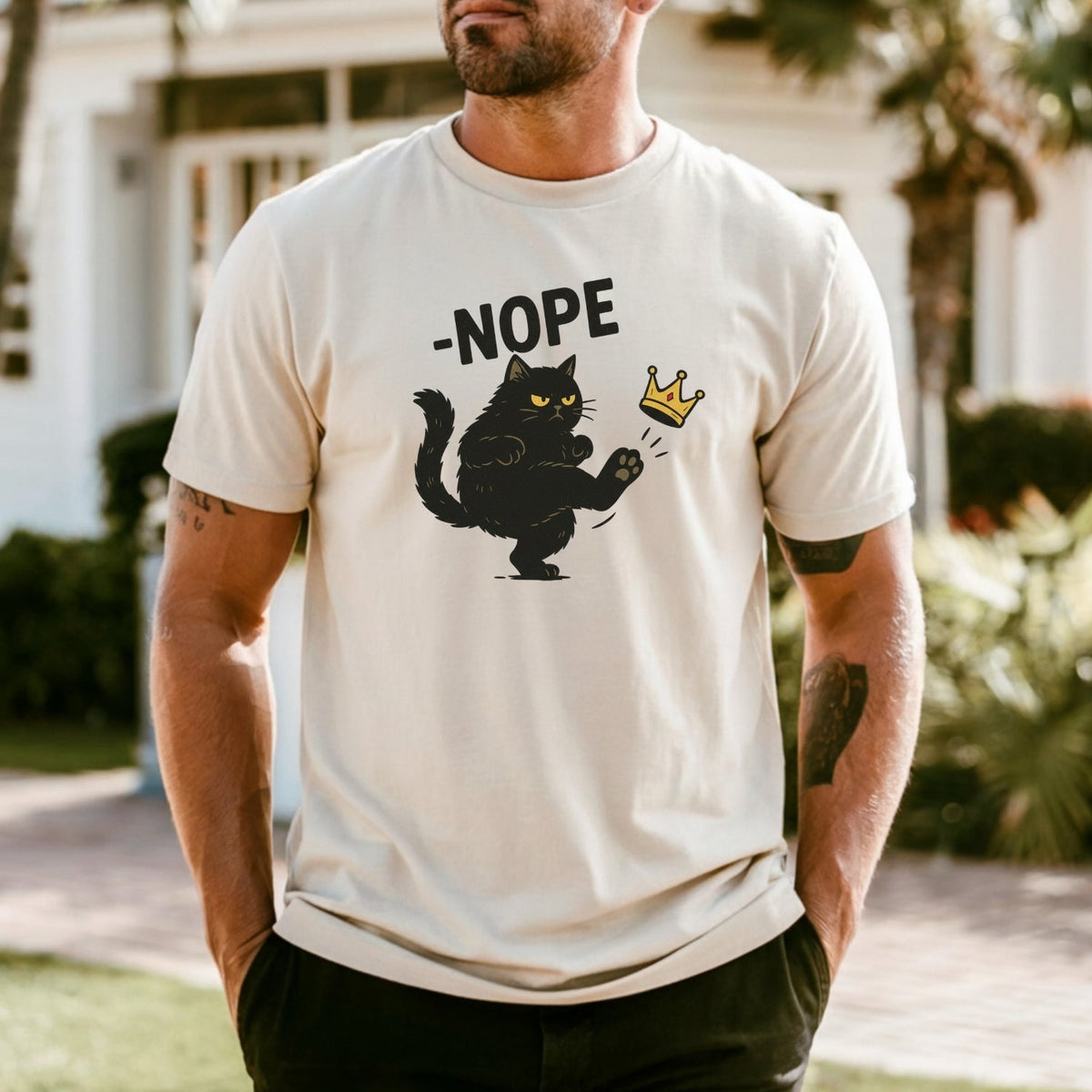 No Kings in America Black Cat Shirt – Funny Political Meme product image 18