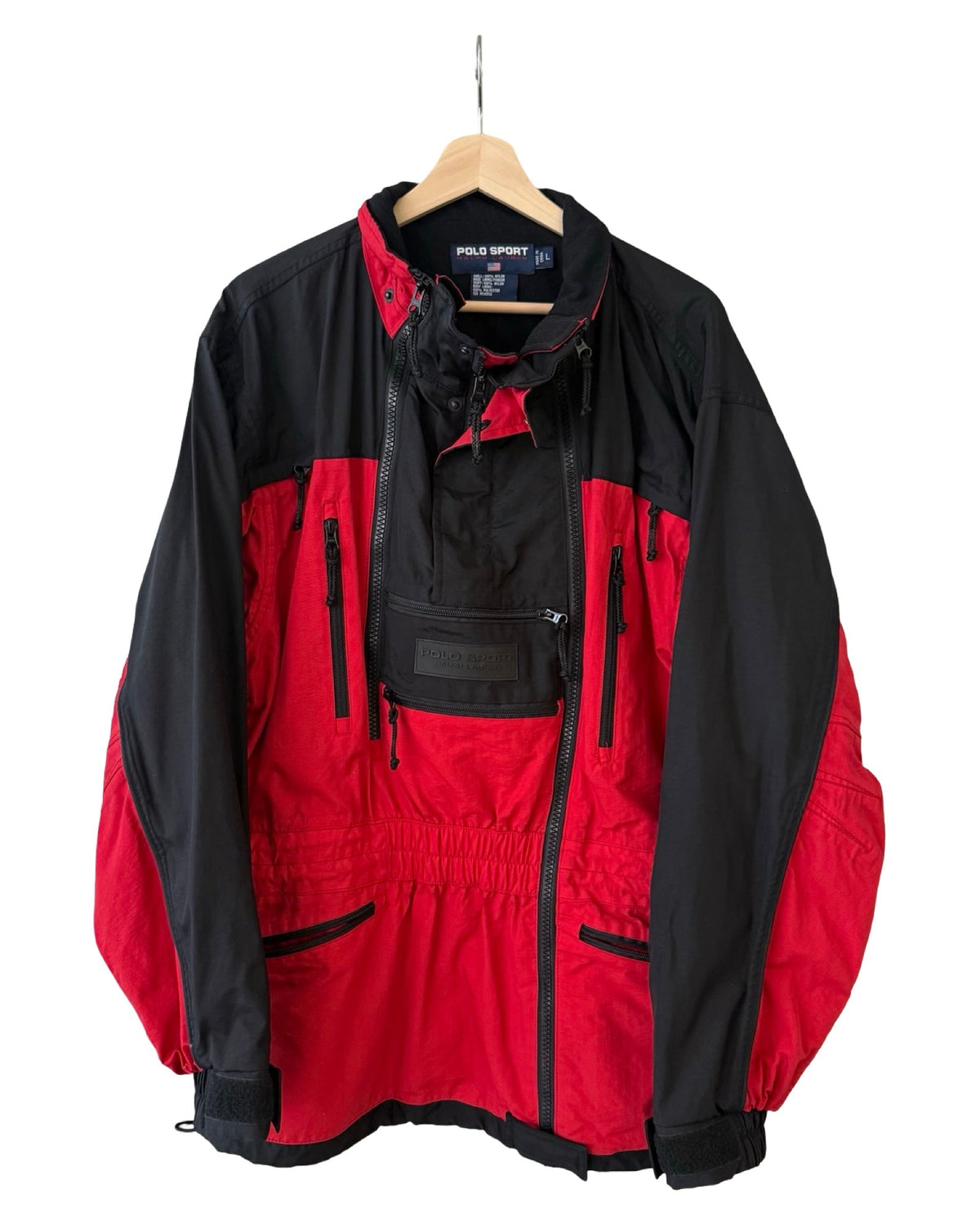 Vintage 90s Polo Ralph Lauren Ski Tech Red & Black Jacket product image 1