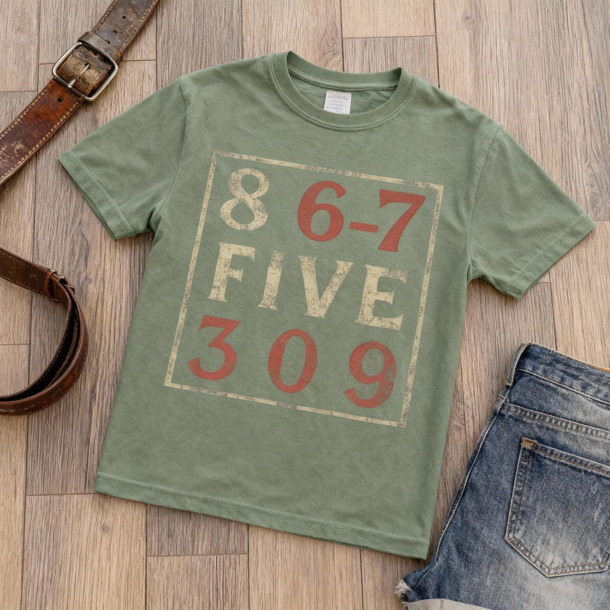 80s Retro 867-5309 T-Shirt – Funny Vintage Distressed product image 6