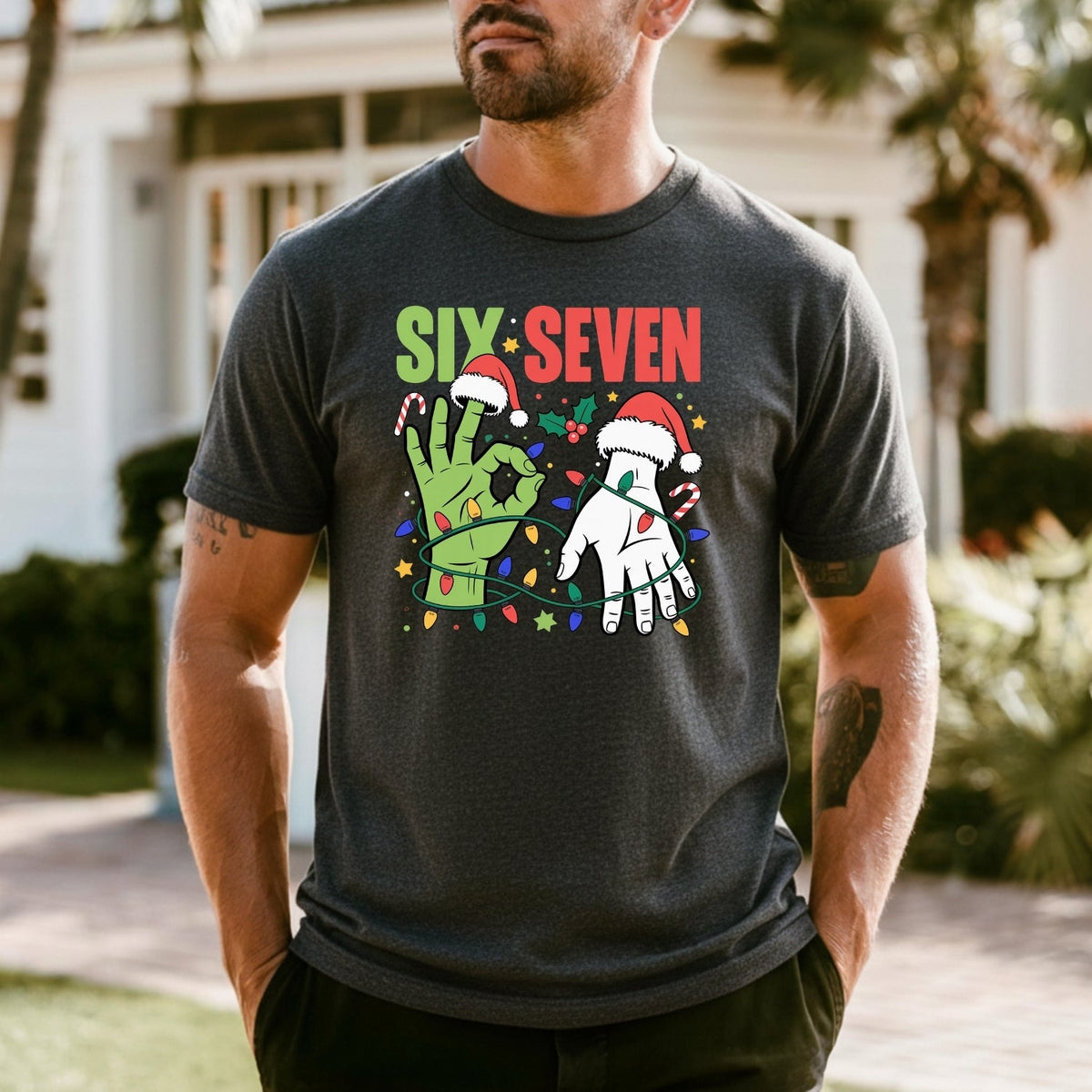 6 7 Christmas Shirt – Funny Santa Meme Holiday Tee product image 19