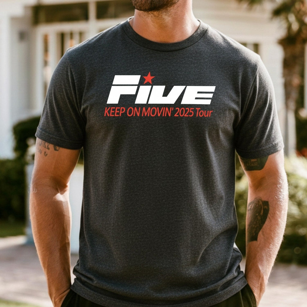 Vintage Five 90s Boyband T-Shirt – Retro Pop Tour-Inspired product image 16