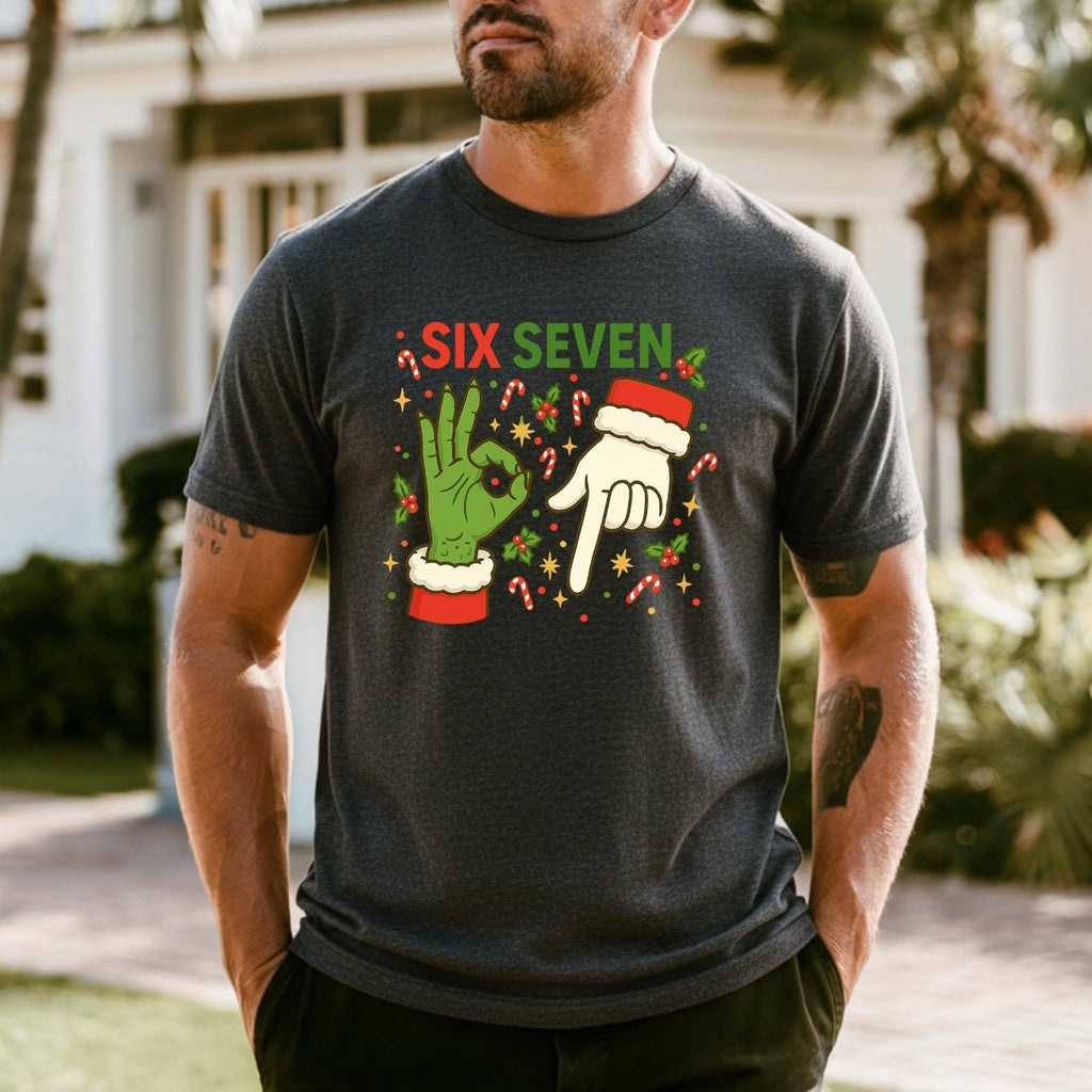 6 7 Meme Christmas Tee – Funny Santa Holiday Graphic Shirt product image 19