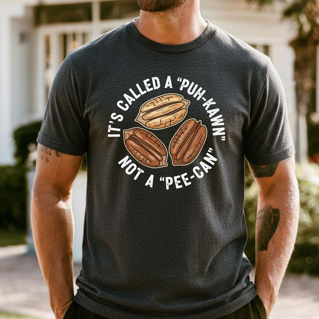 Sarcastic Pecan Pun T-Shirt - Puh-Kawn Not Pee-Can Funny product image 19