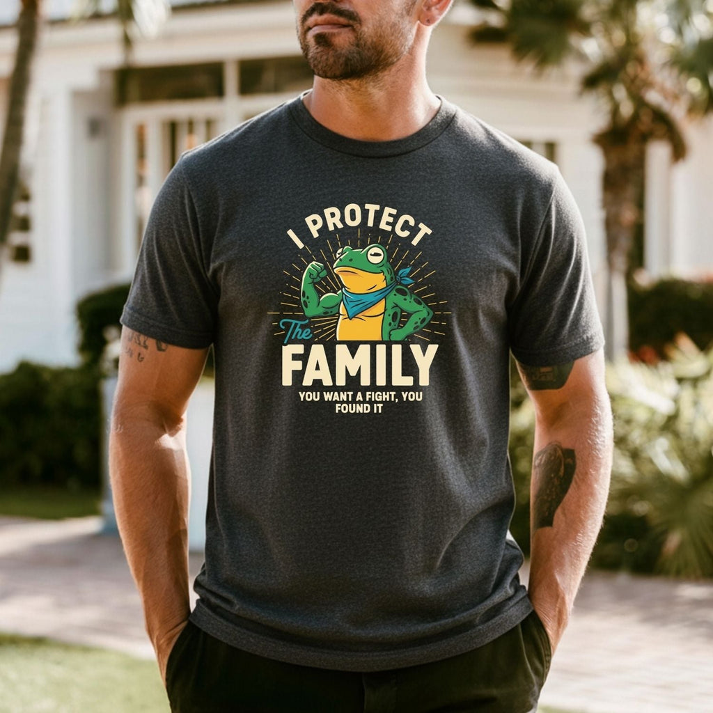 I Protect Family Frog Graphic Tee – No Kings in America product image 18