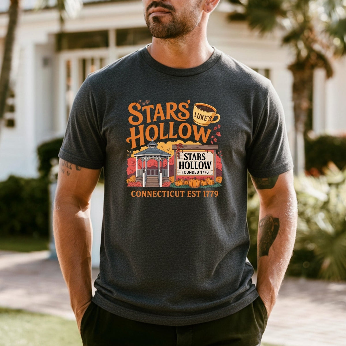 Stars Hollow T-Shirt – Retro Coffee Lover Tee – Vintage product image 20