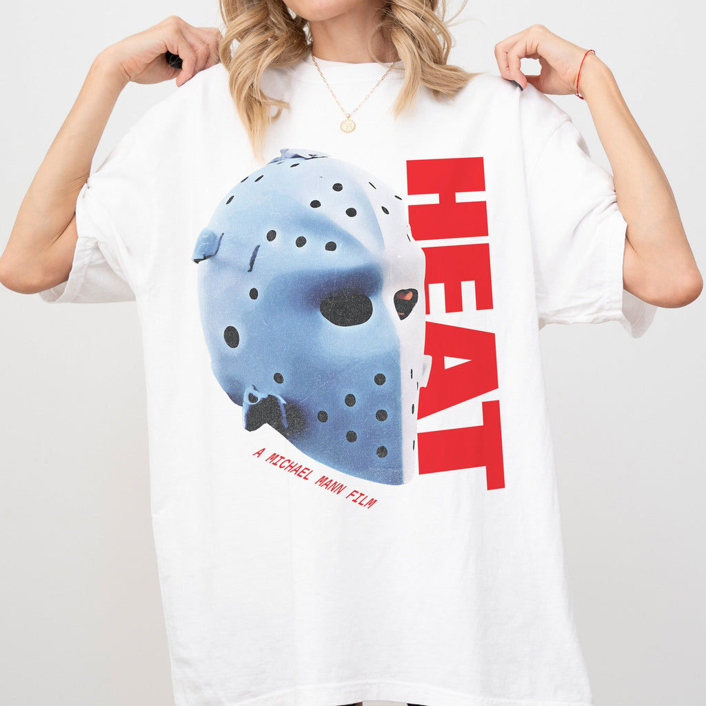 Retro 90s Action Graphic Tee – Heat-Inspired Hockey Mask product image 5