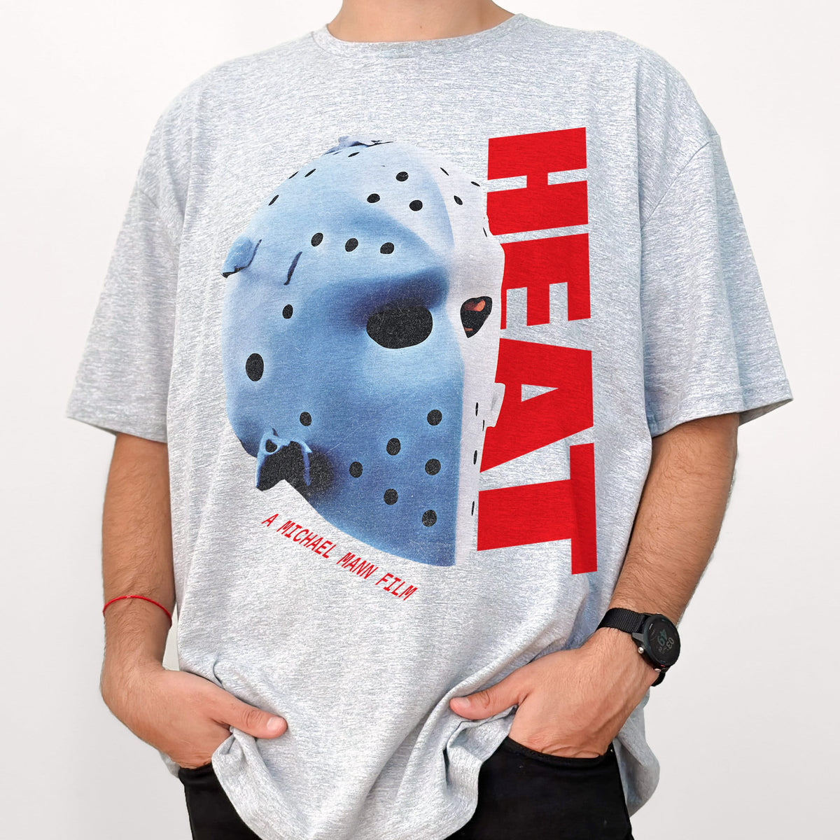 Retro 90s Action Graphic Tee – Heat-Inspired Hockey Mask product image 6