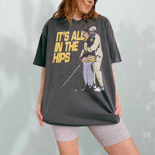 90s Golf Movie T-Shirt – It’s All in the Hips Funny Retro product image 1