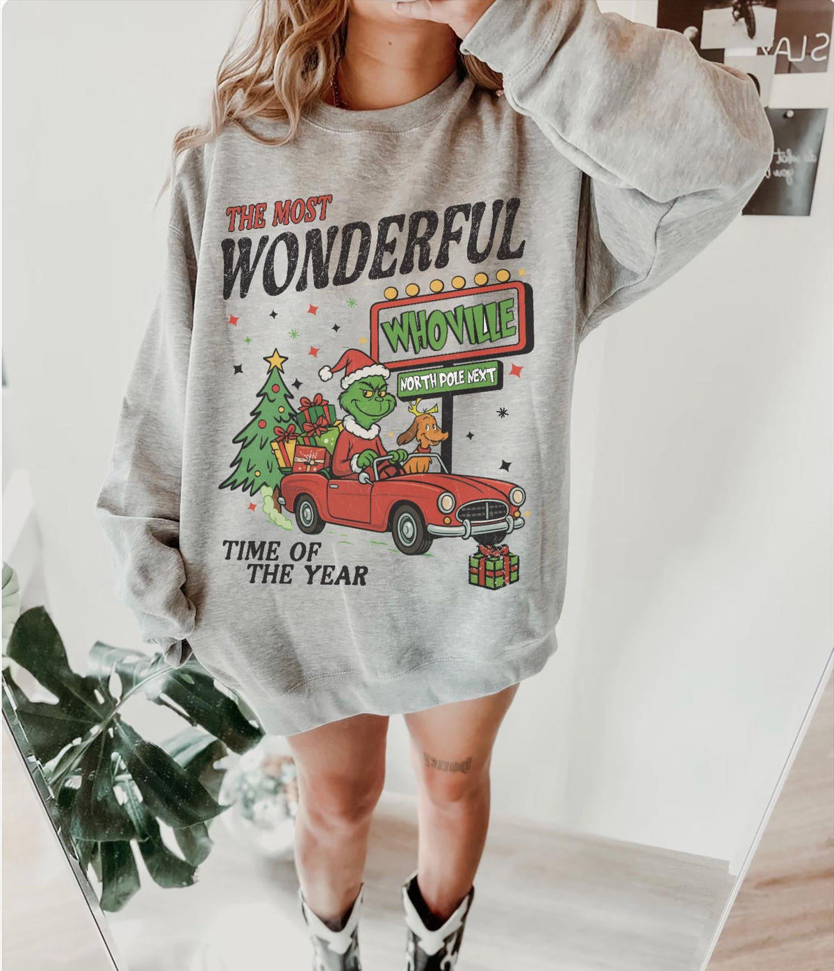 90s Vintage Christmas Sweater Merry Grinchmas Sweatshirt product image 1