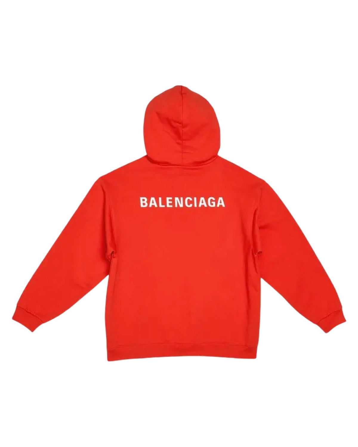 Balenciaga Back Logo Red & White Hoodie product image 1