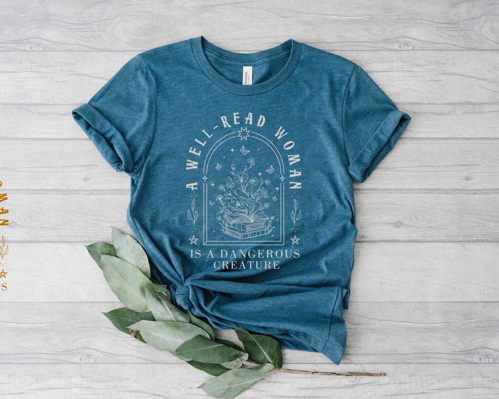 A Well Read Woman Is A Dangerous Creature Shirt – Bookish product image 6