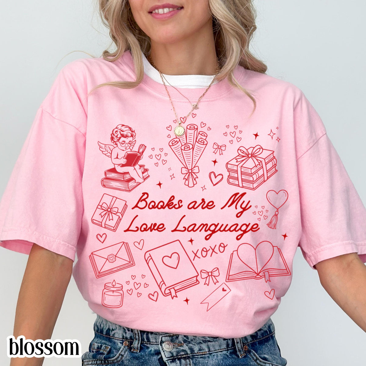 All Booked for Valentine’s Day Book Lover T-Shirt – Reader product image 6
