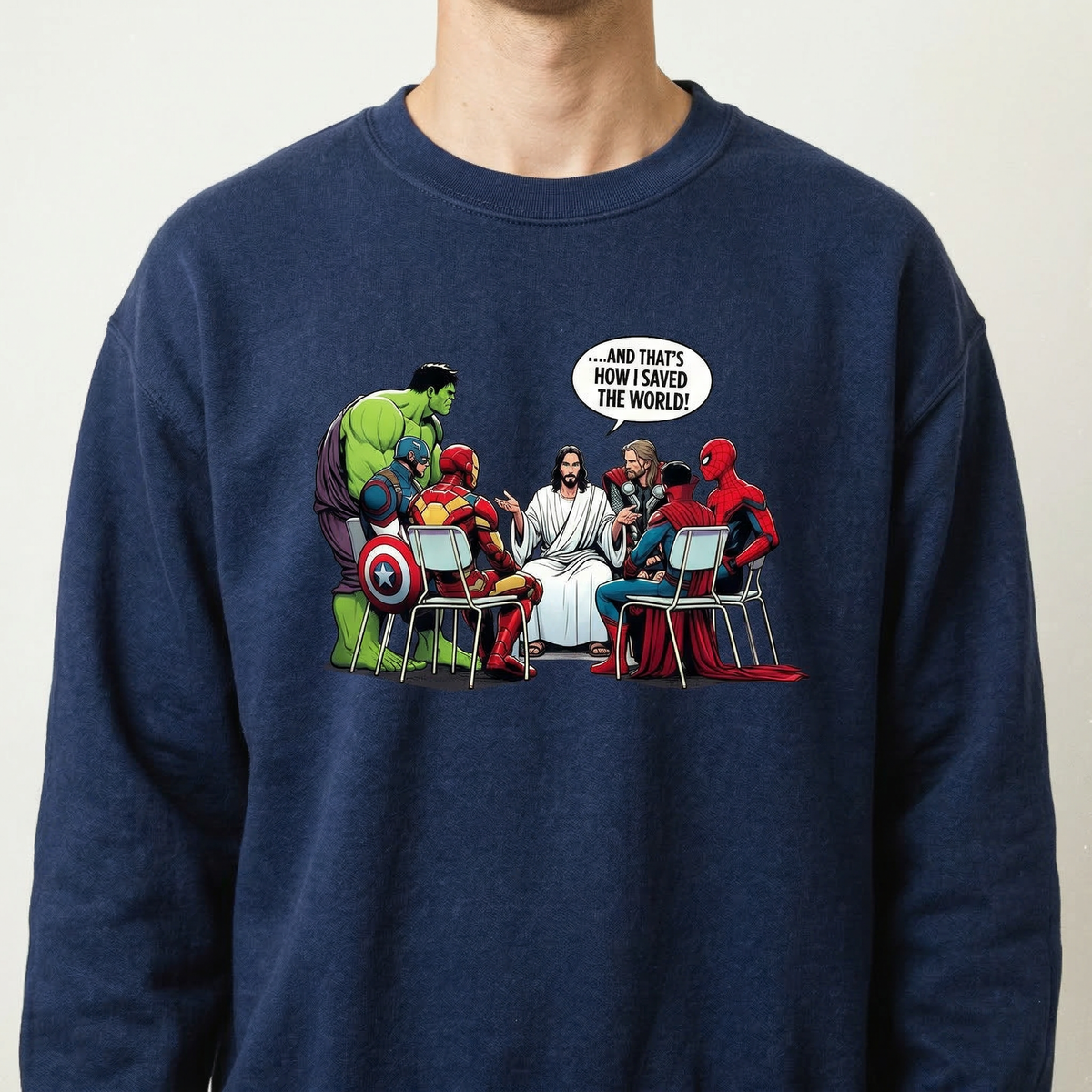 And That’s How I Saved the World Jesus T-Shirt – Funny product image 4