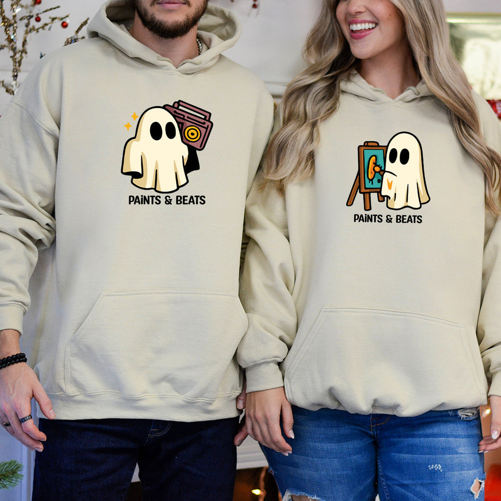 Artist Ghost & Boombox Matching Hoodies For Couples product image 2