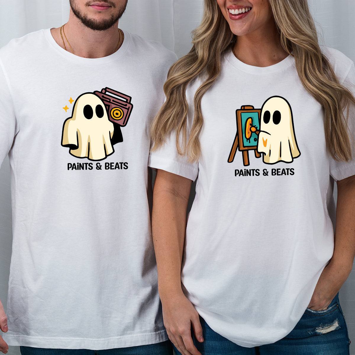 Artist Ghost & Boombox Matching T-Shirts For Couples product image 3