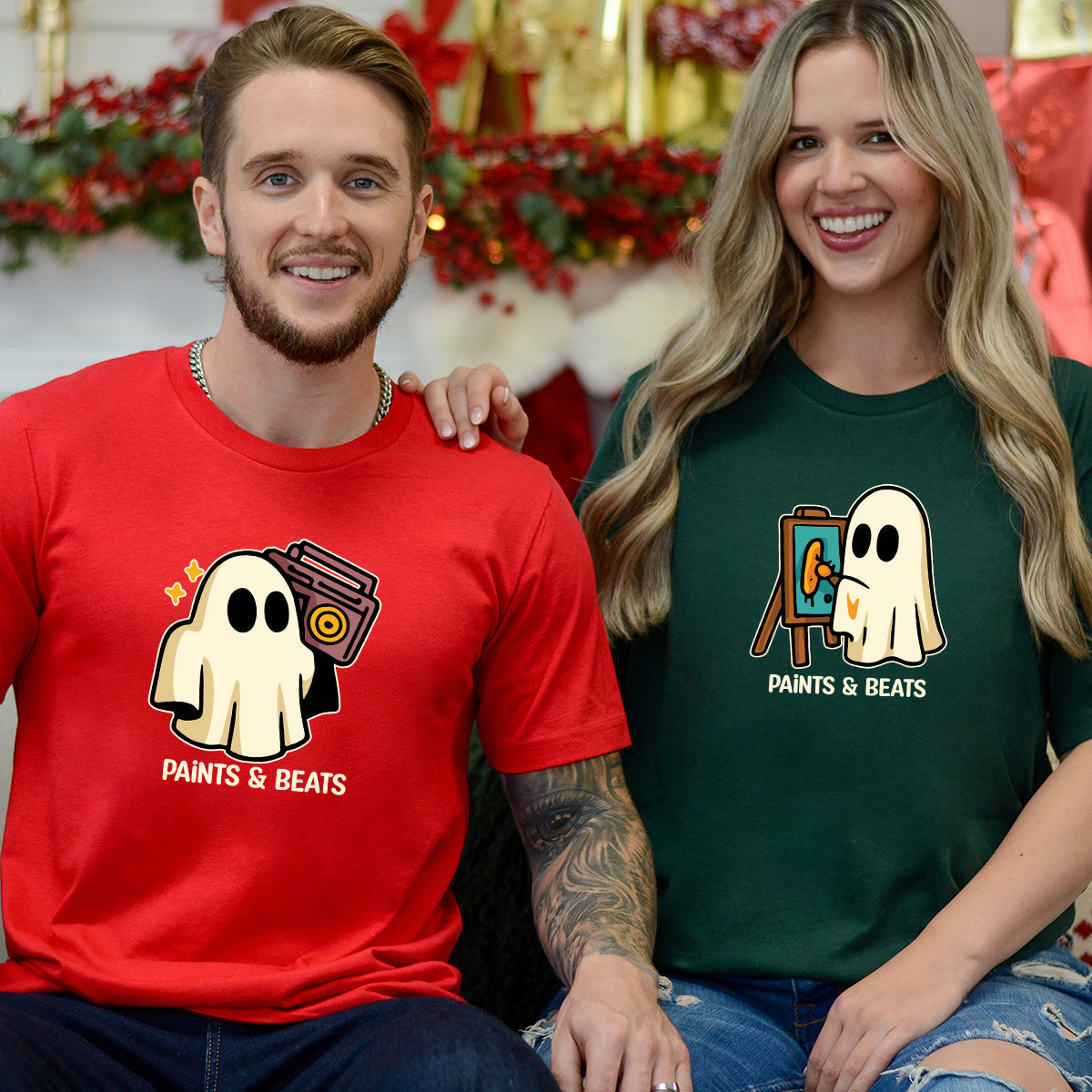 Artist Ghost & Boombox Matching T-Shirts For Couples product image 6