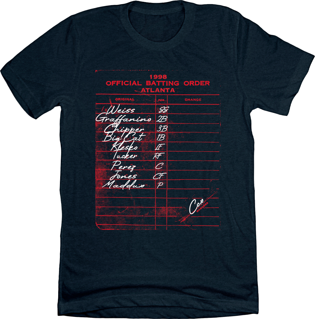 1998 Atlanta Batting Lineup Tee product image 1
