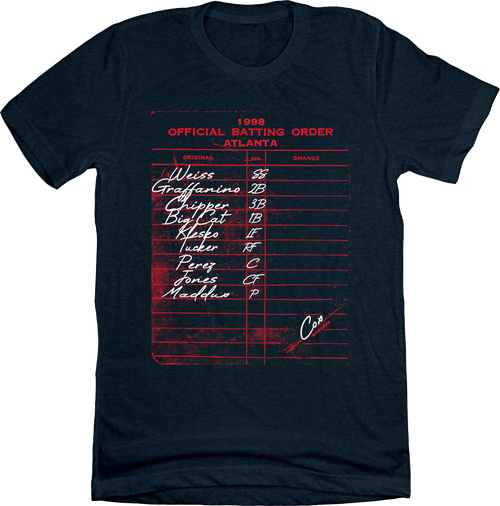 1998 Atlanta Batting Lineup Tee product image 1