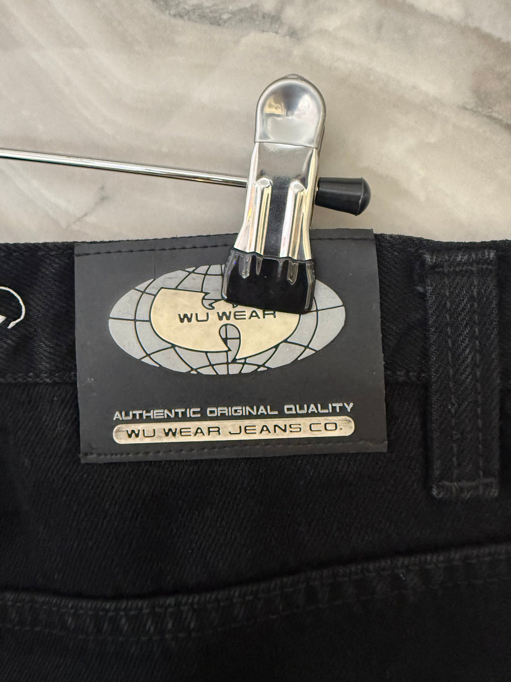 Vintage 90s Wu Tang Clan Black Wu Wear Striped Jeans
