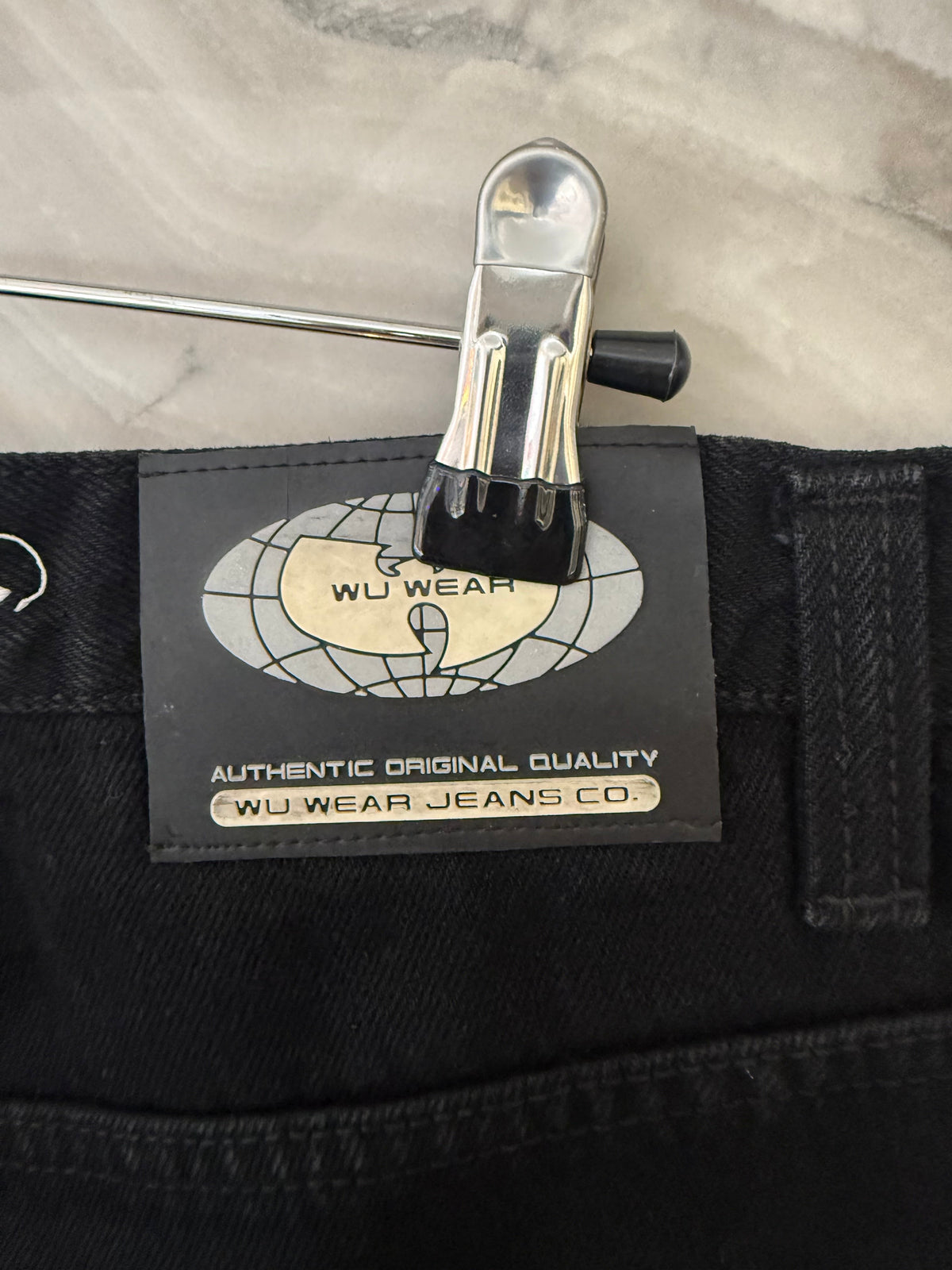 Vintage 90s Wu Tang Clan Black Wu Wear Striped Jeans