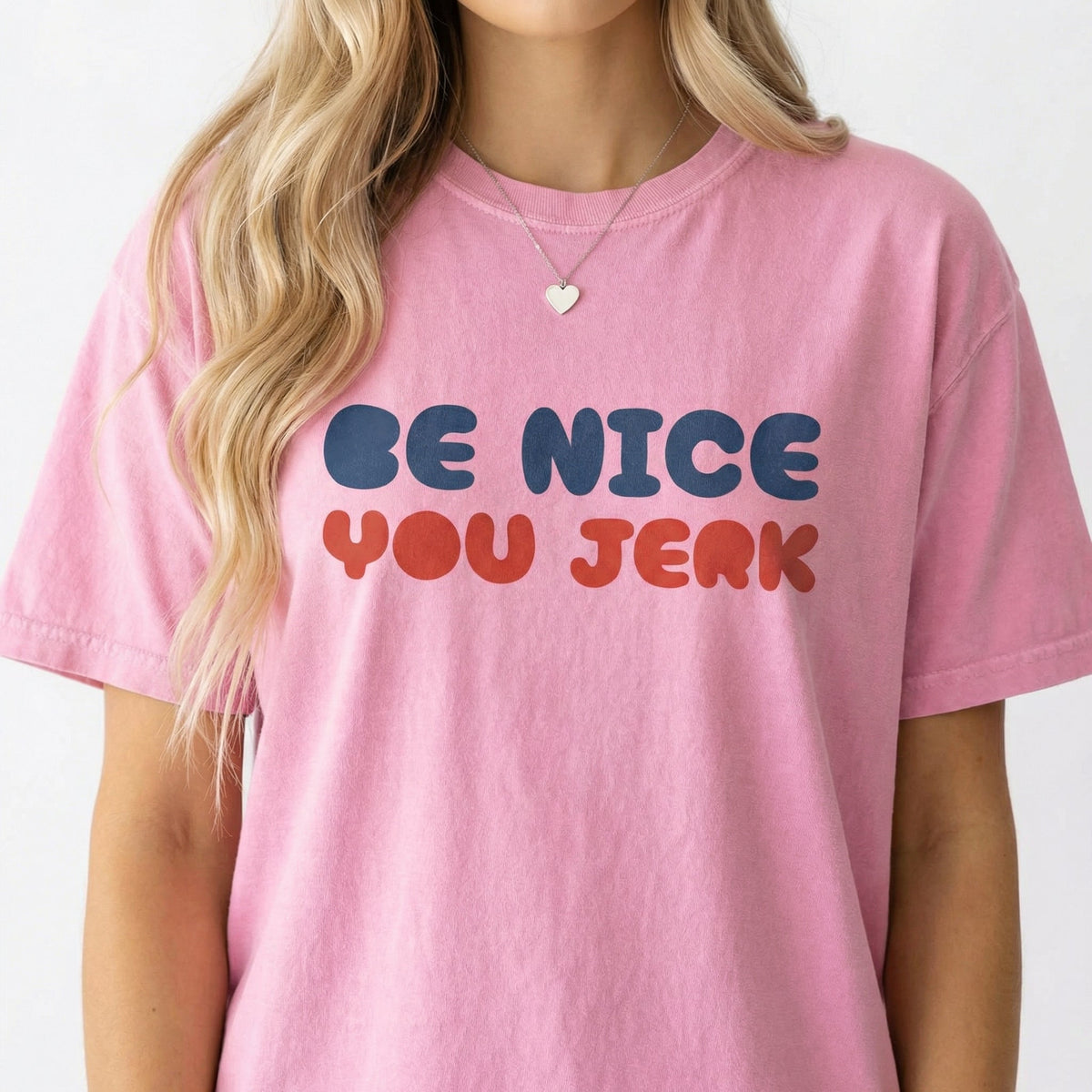 Be Nice You Jerk T-Shirt – Retro 70s Slang Bubble Graphic product image 5