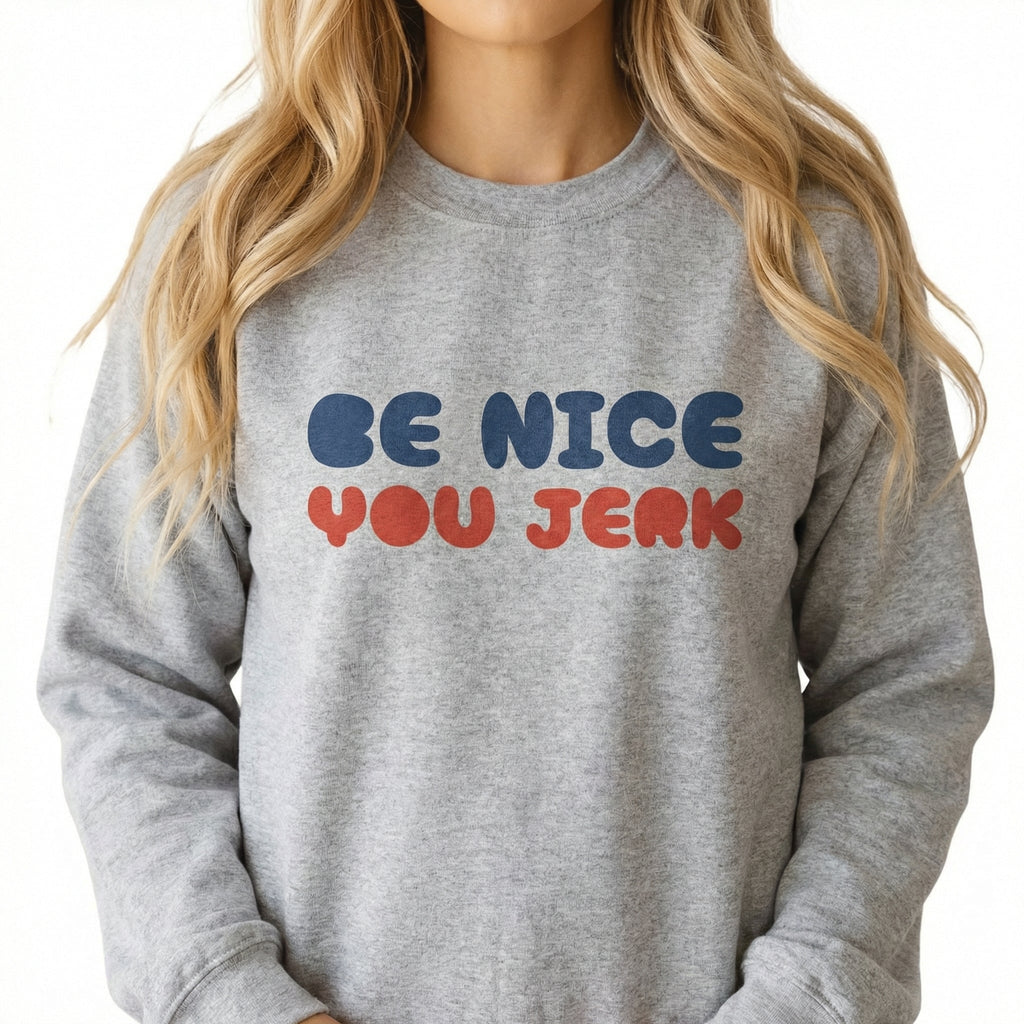 Be Nice You Jerk T-Shirt – Retro 70s Slang Bubble Graphic product image 6