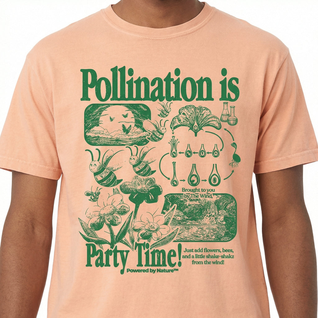 Bee Pollination Vintage Graphic T-Shirt – Retro Botanical product image 2