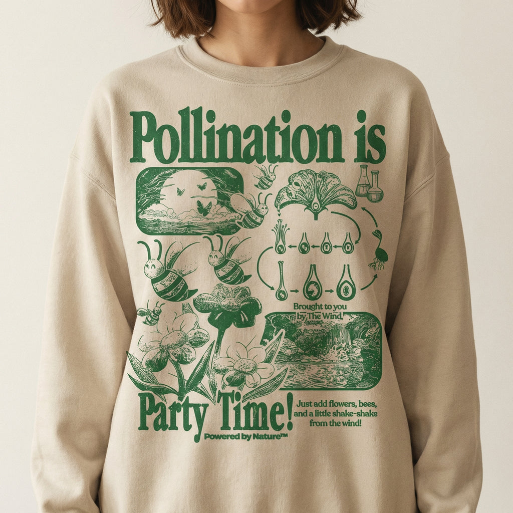 Bee Pollination Vintage Graphic T-Shirt – Retro Botanical product image 4