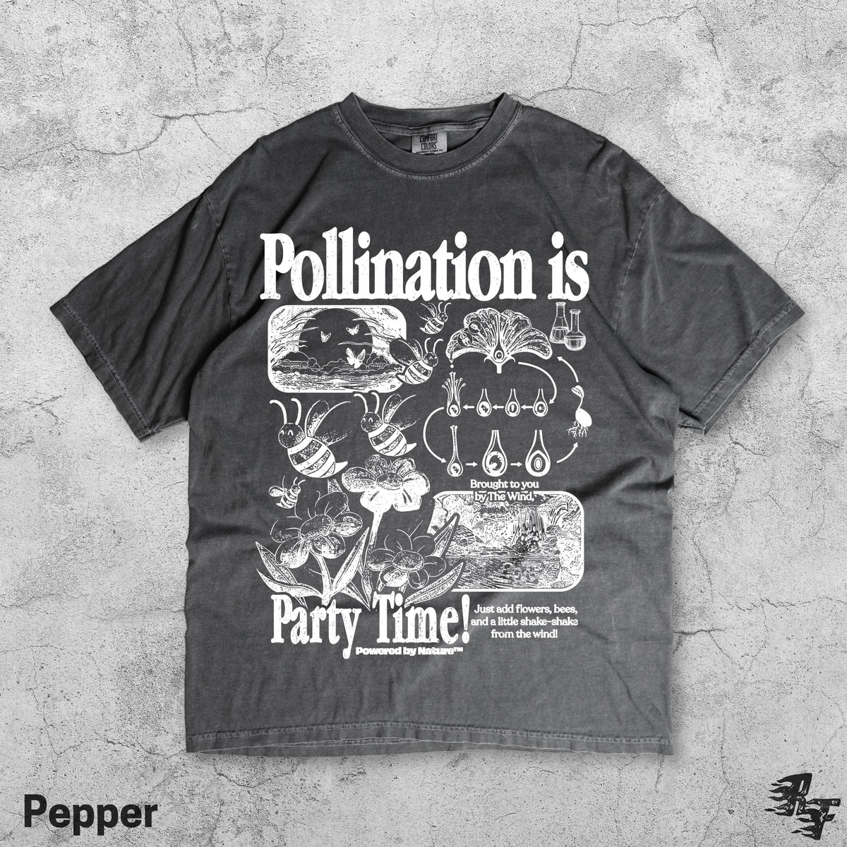 Bee Pollination Vintage Graphic T-Shirt - Retro Botanical product image 4