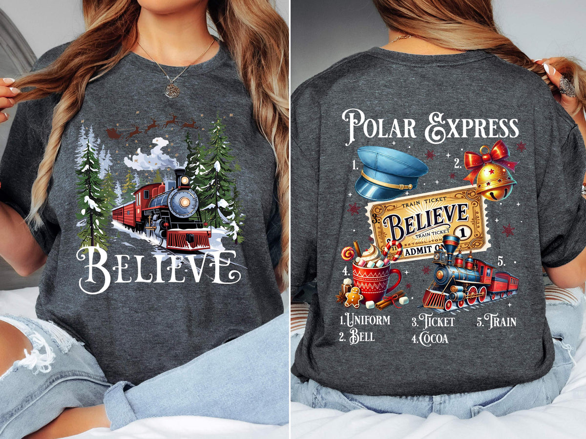 Believe North Pole Christmas Train Shirt – Family Costume product image 5