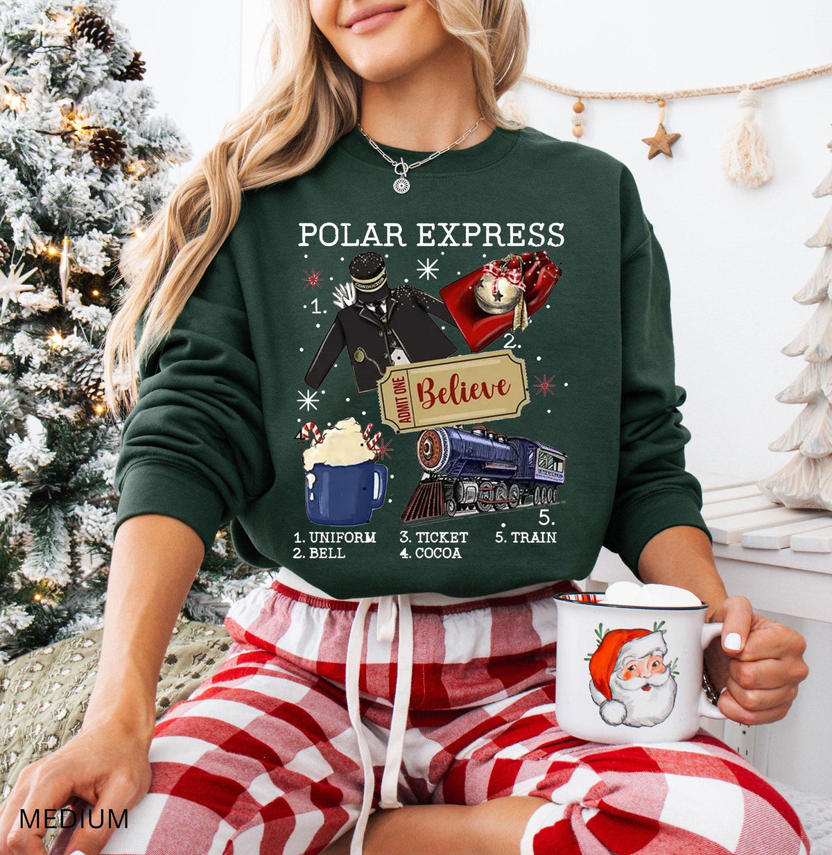 Believe Polar Express Sweatshirt – Christmas Family product image 6