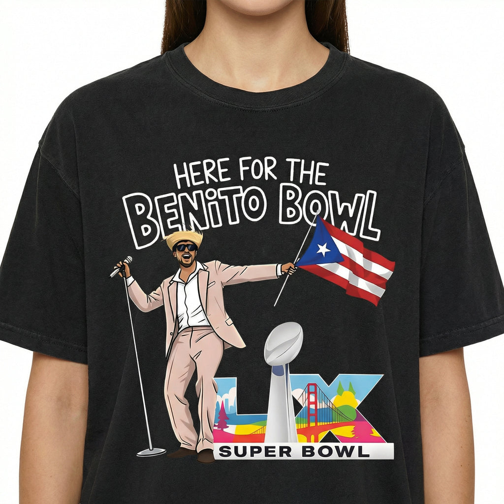 Benito Bowl Graphic T-Shirt – Puerto Rico Music Fan Tee product image 1