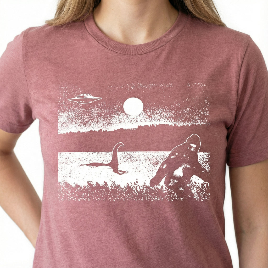 Bigfoot Funny Graphic T-Shirt - Cryptid UFO Loch Ness product image 3