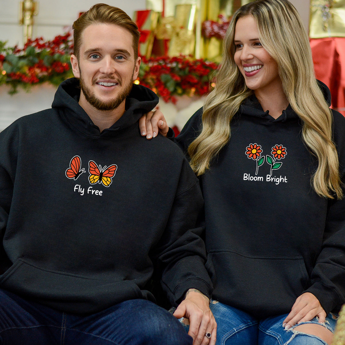 Bloom & Fly Matching Hoodies For Besties Couples product image 2