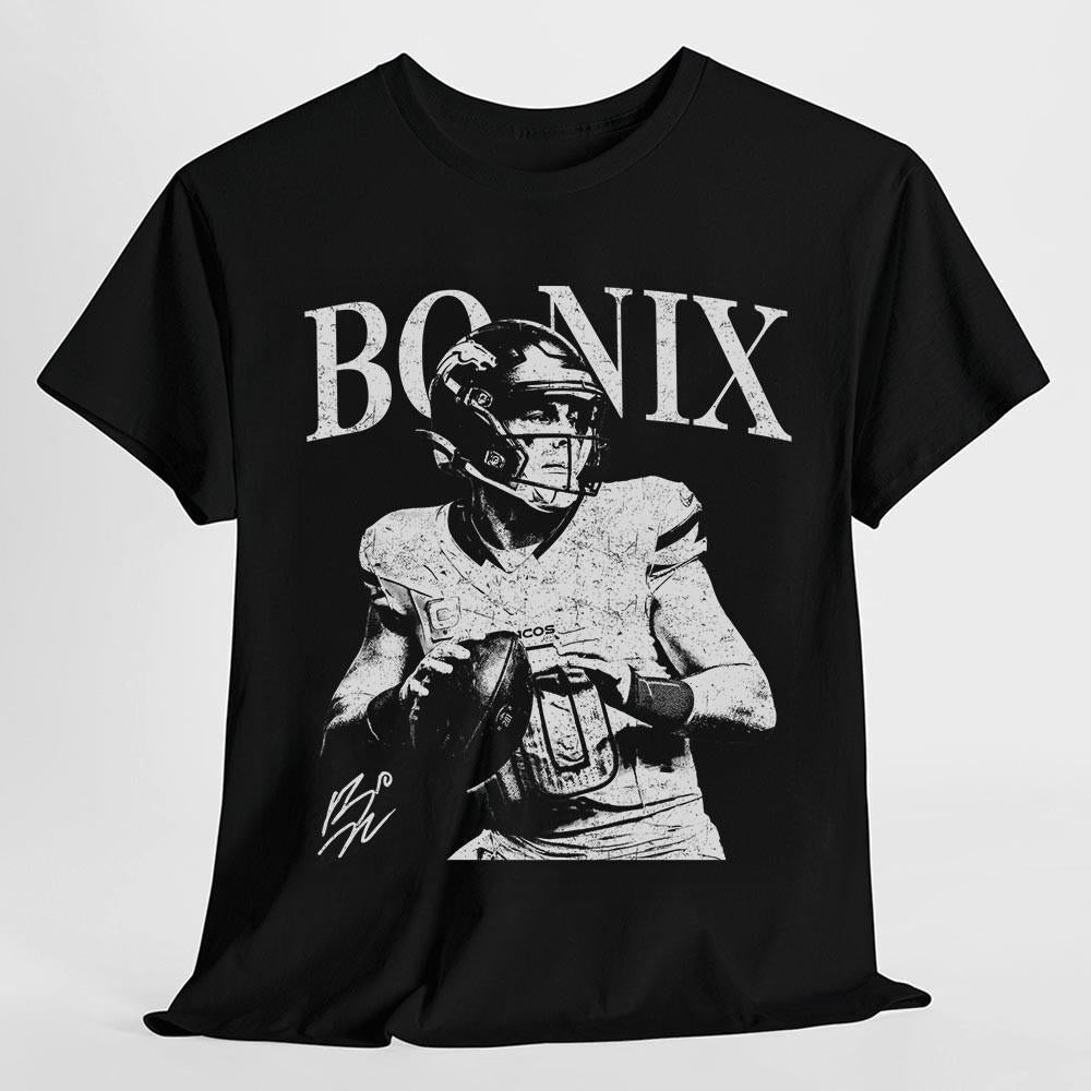 Bo Nix Vintage T-Shirt – Denver Football Retro Rap 90s product image 2