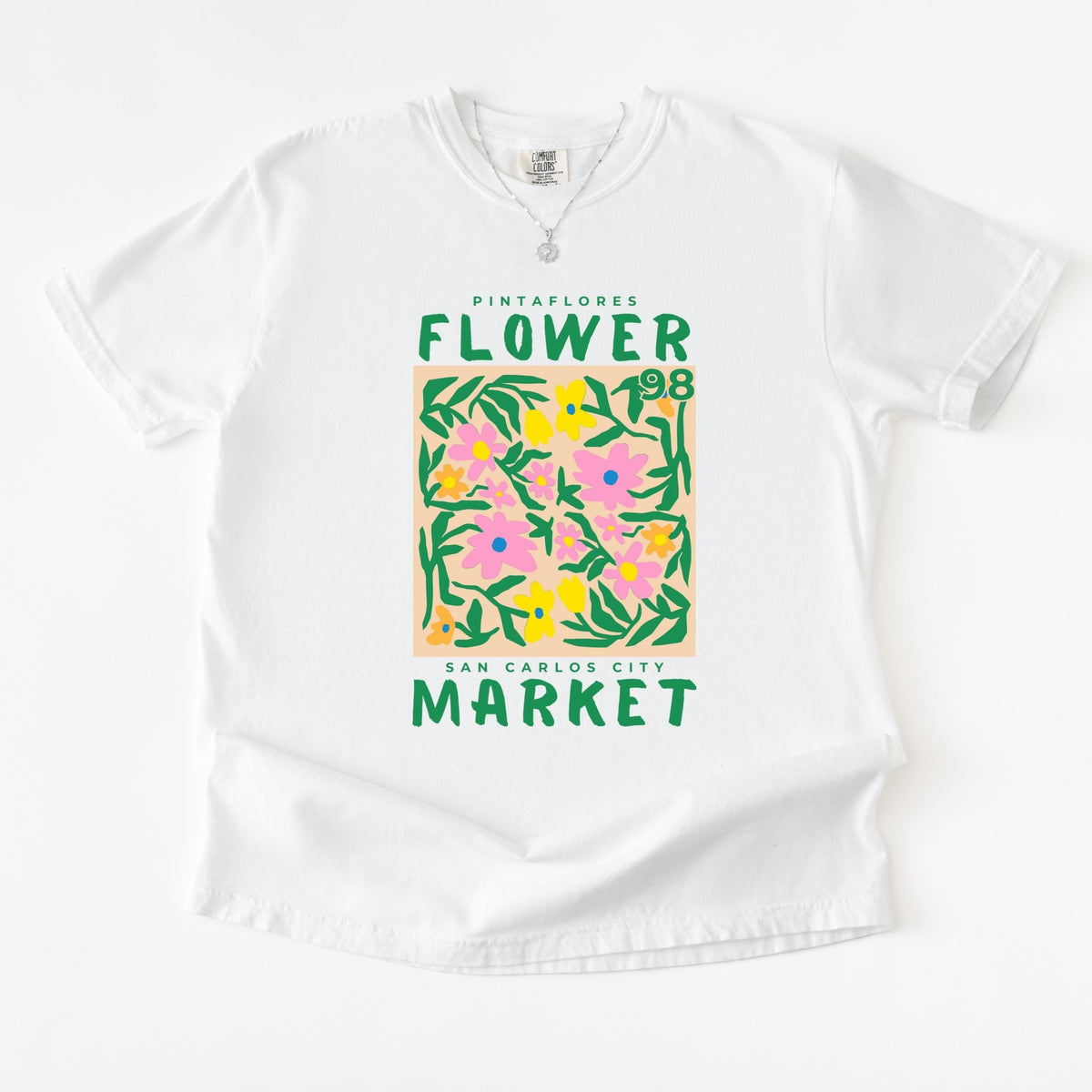 Boho Floral Flower Market T-Shirt – Vintage Botanical product image 2