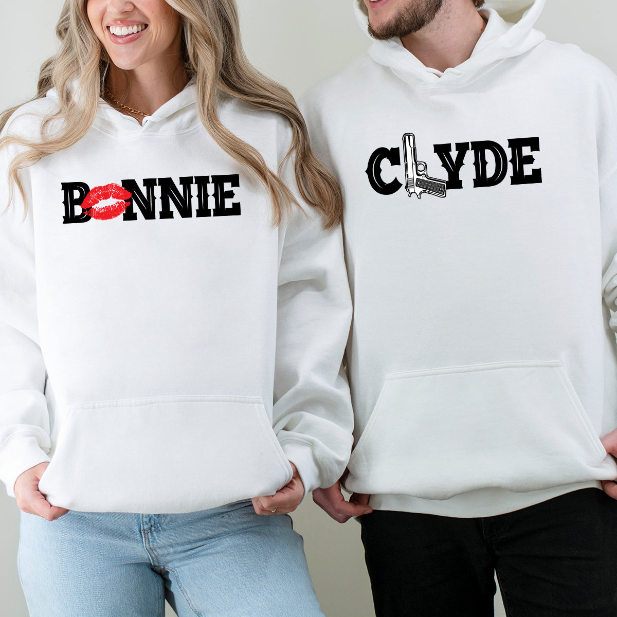 Bonnie and Clyde Matching Hoodies For Couples product image 2