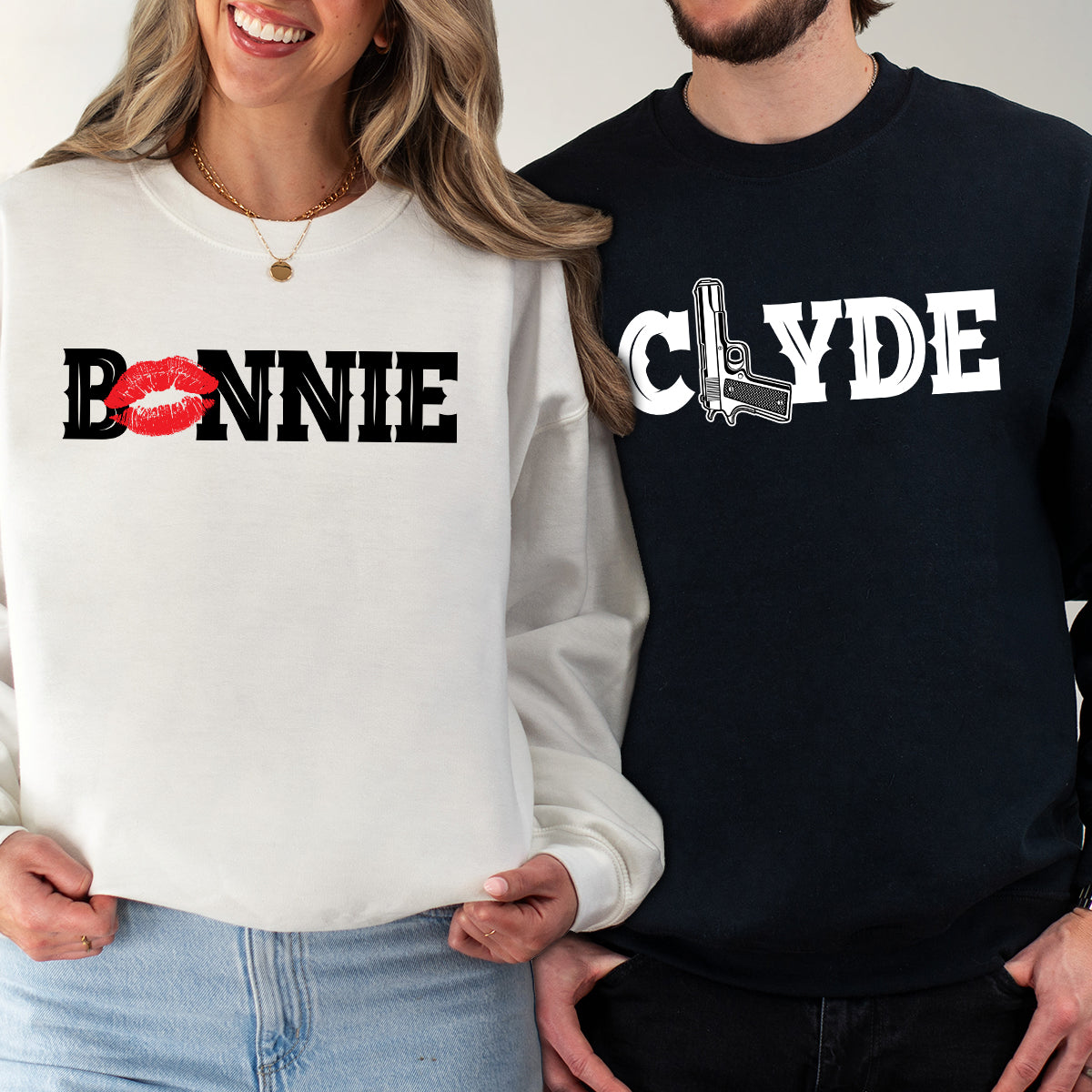 Bonnie and Clyde Matching Hoodies For Couples product image 6